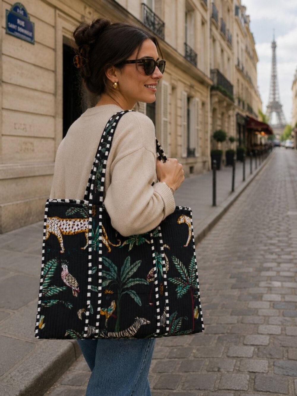 NWT - Samser Designs Reversible Jungle Tote